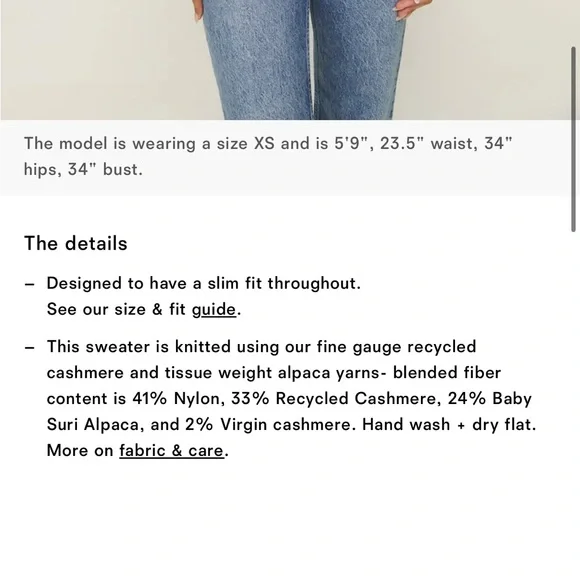 NWT Reformation Rebecca Cashmere Alpaca Tie Front Cardigan Black - Size XL - Picture 4 of 4